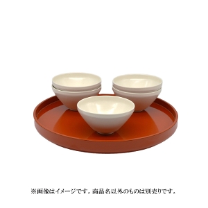 茶道具 盆（ぼん） 高野盆 尺二 朱　※茶碗は別売りです。