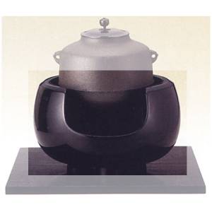 茶道具 土風炉 面取尺一 黒 (五徳別売) 商品名以外のものは別売です。 宗伴 土風炉