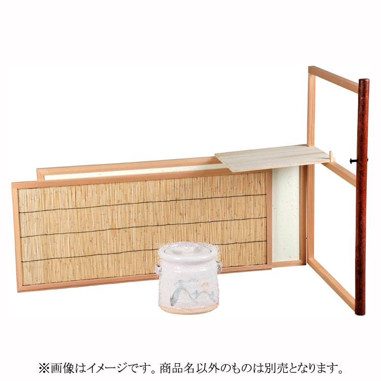 千歳棚 茶道具 茶棚 六角形 組み立て式 木製 漆 紙箱 - 美術品