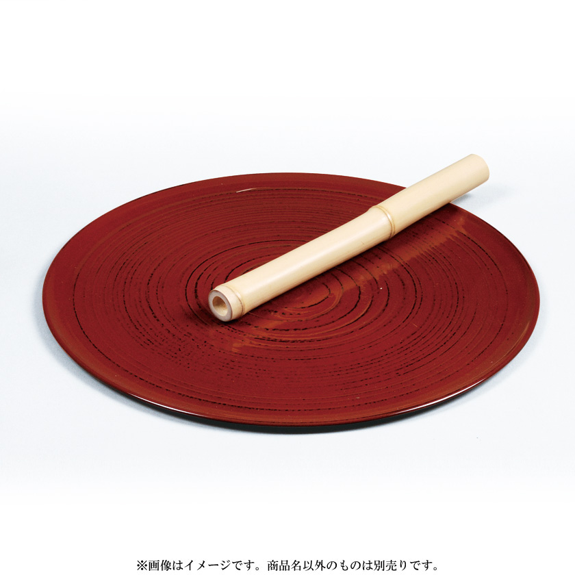 茶道具 運び丸盆 尺二 根来塗 樹脂製 ○画像はイメージです。火
