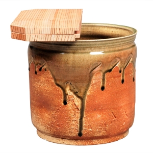 茶道具 水屋瓶（みずやがめ） 信楽 (杉割蓋付) 西尾香舟