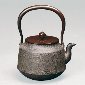茶道具 鉄瓶（てつびん） 鉄瓶 浜松地紋真形 菊地政光