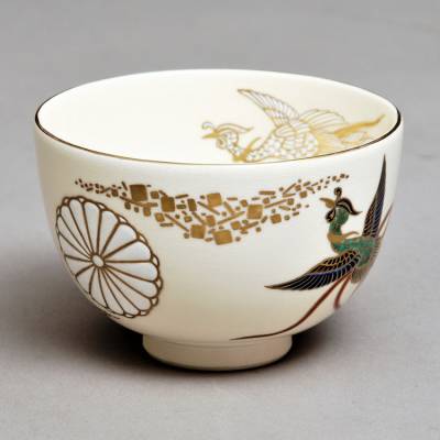 茶道具 抹茶茶碗（まっちゃちゃわん） 茶碗 仁清 鳳凰菊紋 清閑寺窯