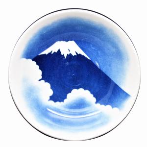 茶道具 菓子器（かしき） 皿 染付富士山 花月窯