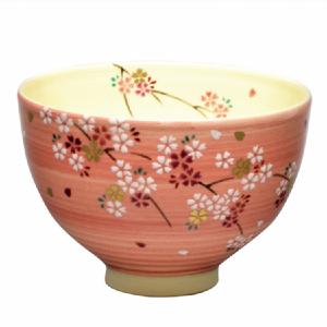 茶道具 抹茶茶碗（まっちゃちゃわん） 茶碗 桃釉 枝垂桜 見谷 福峰