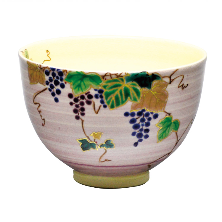 茶道具 抹茶茶碗（まっちゃちゃわん） 茶碗 紫釉 ぶどう 見谷 福峰