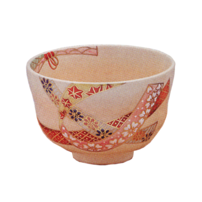 茶道具 抹茶茶碗（まっちゃちゃわん） 色絵 のし 茶碗 中村 華峰