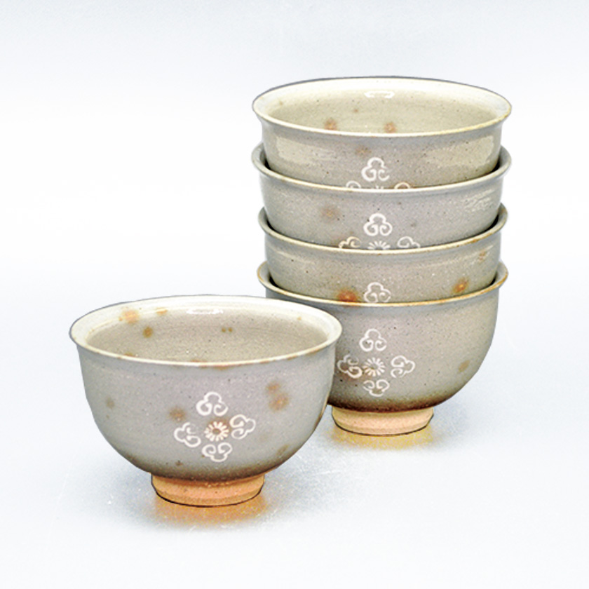 茶道具 数茶碗（かずちゃわん） 汲出茶碗 御本三島 10客 駕洛窯