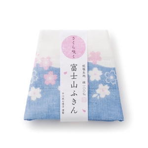 茶道具 水屋道具（みずやどうぐ） さくら咲く 富士山ふきん　布巾
