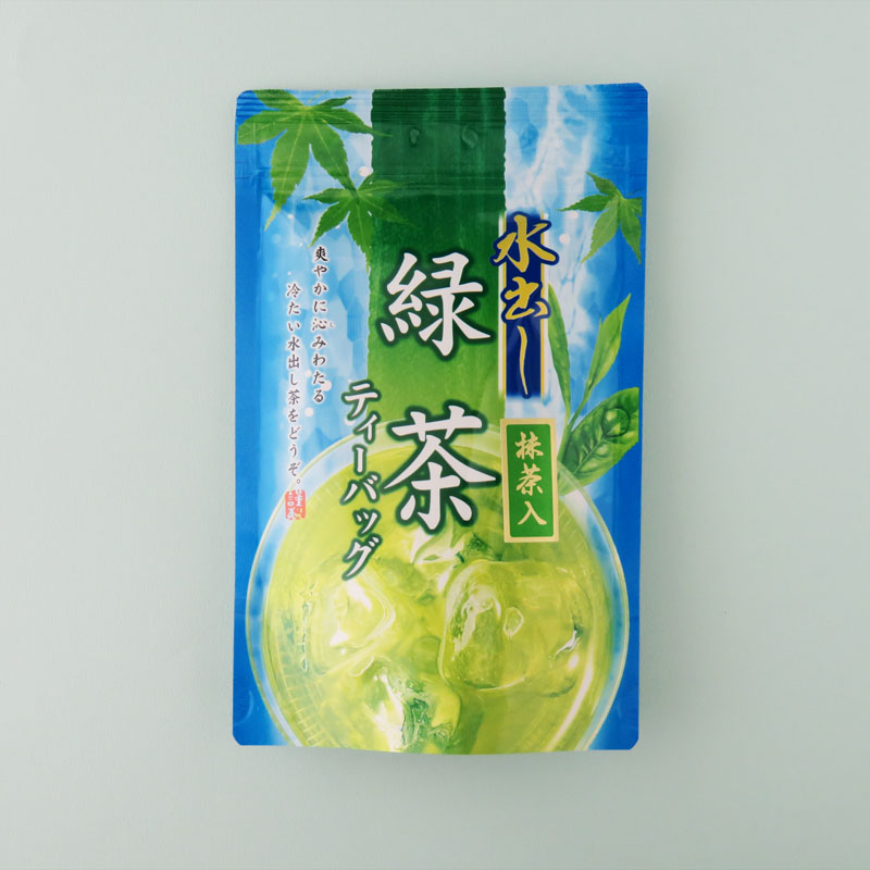 滋賀県産土山産の煎茶と信楽産抹茶をブレンドした、滋賀生まれの水出し茶におすすめな抹茶入り煎茶のティーバッグです