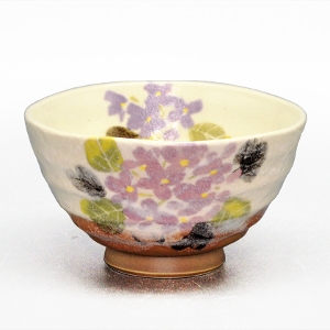 茶道具 抹茶茶碗（まっちゃちゃわん） 利休茶碗 紫陽花 豊窯