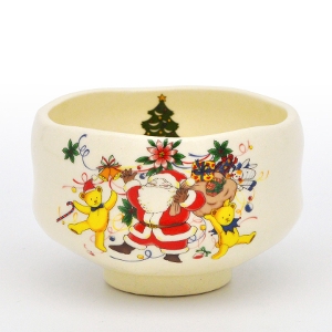茶道具 小茶碗（こちゃわん） 小茶碗 サンタクロース クリスマス 豊窯