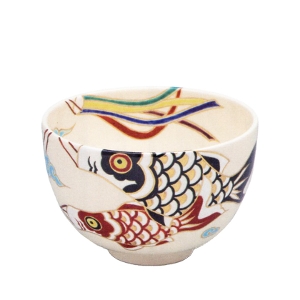 茶道具 抹茶茶碗（まっちゃちゃわん） 色絵 鯉のぼり 茶碗 田中 方円